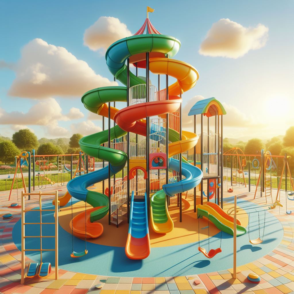 Playground Curved Slides
